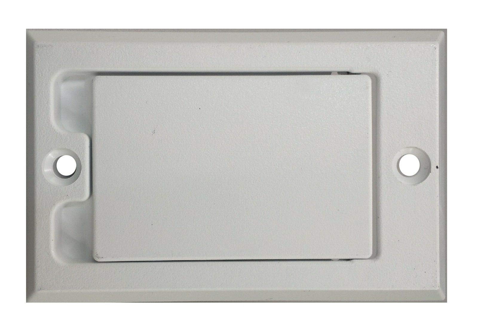 HASMX White Central Vacuum Square Door Inlet Wall Plate - Compatible with Nutone, Beam & VacuFlow Vacuum Cleaners - Fits 1 3/8