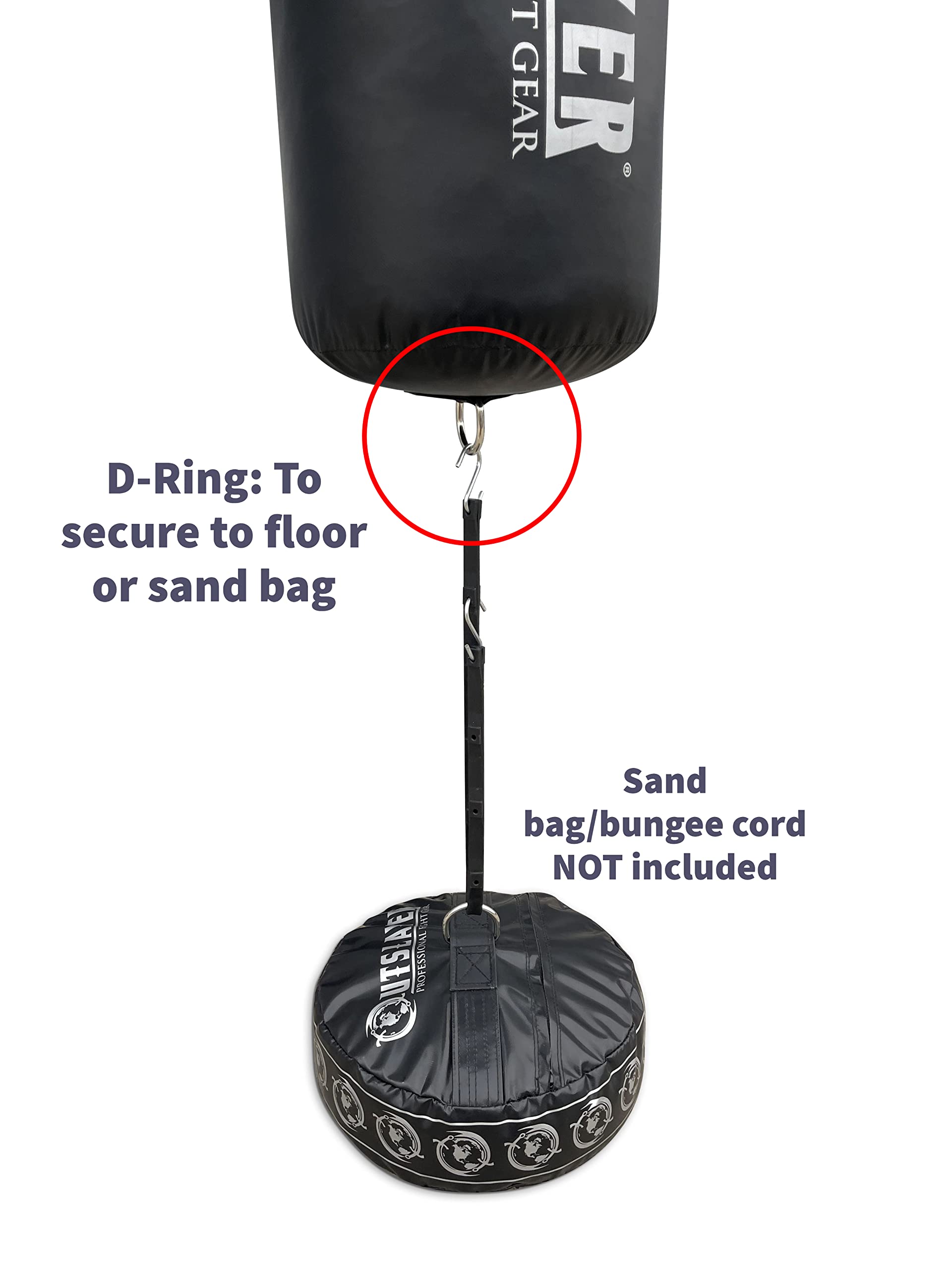 100 lbs Heavy Duty Filled Punching Bag for Boxing, Taekwondo, Kickboxing & MMA Training | Professional Martial Arts Kicking Bag | Made in USA | Perfect for Home Gym, Garage & Dojo Workouts