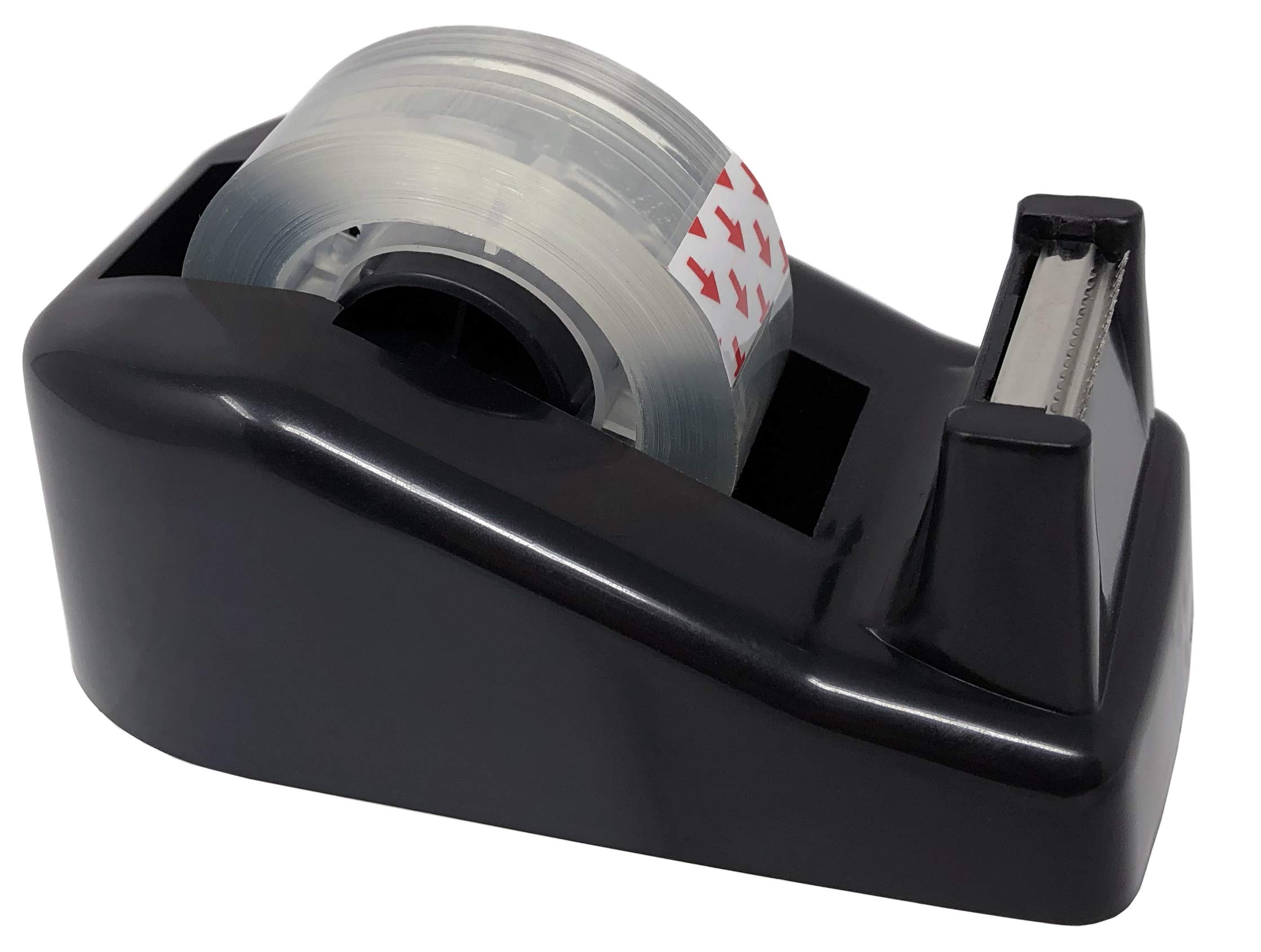 Premium Small Tape Dispenser with Tape Included - Pack of 3 | Compact Desktop Tape Holder for Office, School & Crafting | Durable Adhesive Dispenser for Wrapping, Packing & DIY Projects