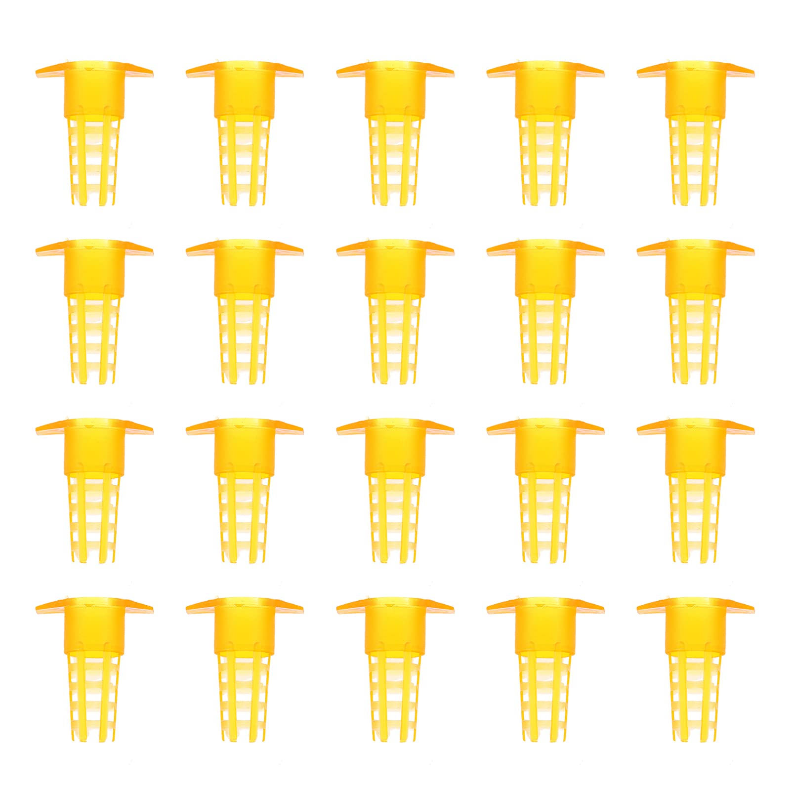 Yardwe 100Pcs Queen Bee Cages - Beekeeping Queen Catcher & Protector Tool for Non-Grafting | Durable Beehive Equipment for Queen Rearing, Swarm Control & Safe Transportation | Perfect for Beekeepers & Apiary Management