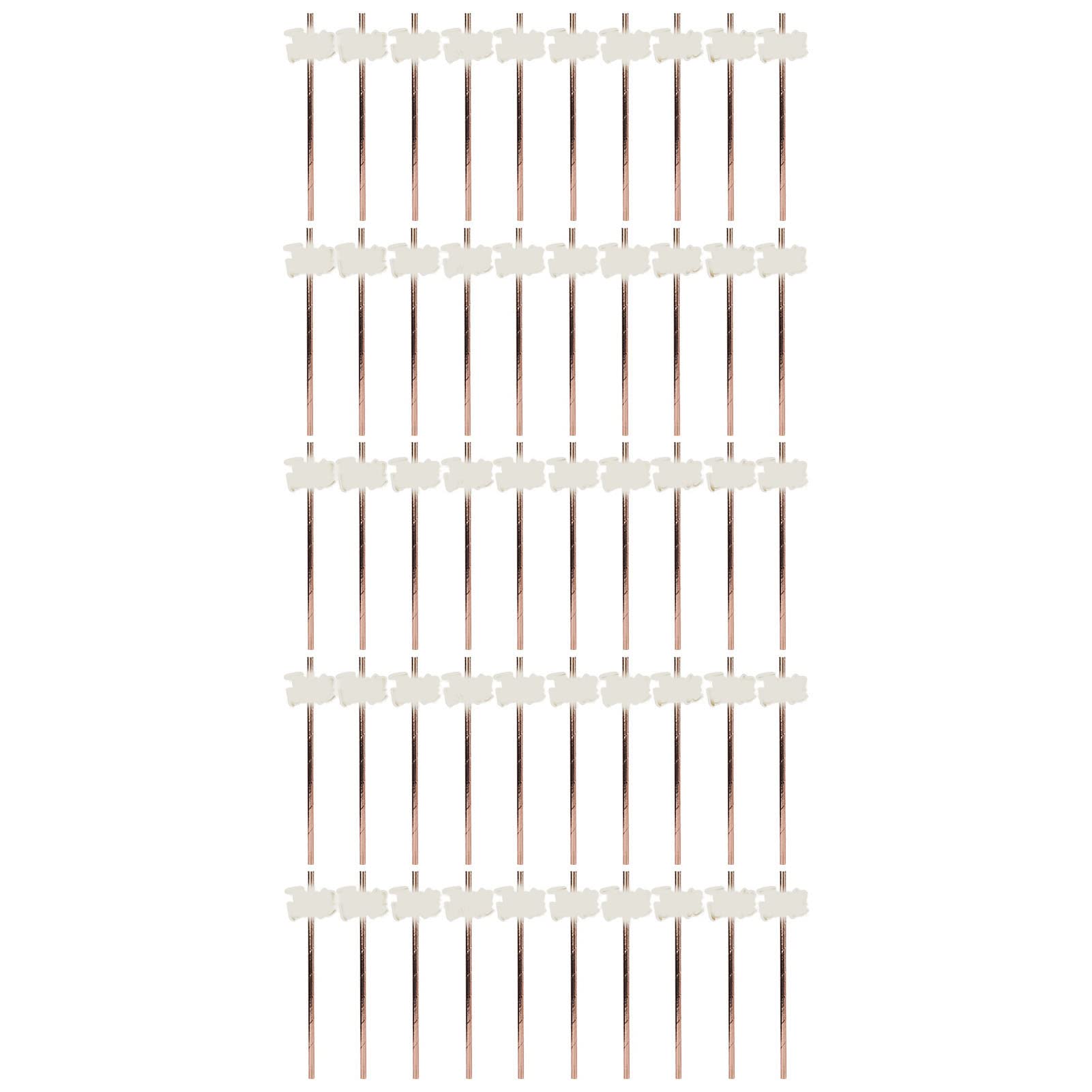Elegant Rose Gold Paper Straws - 50pcs Non-Toxic Durable Wedding & Party Drinking Straws for Bridal Showers, Birthday Celebrations & Special Events