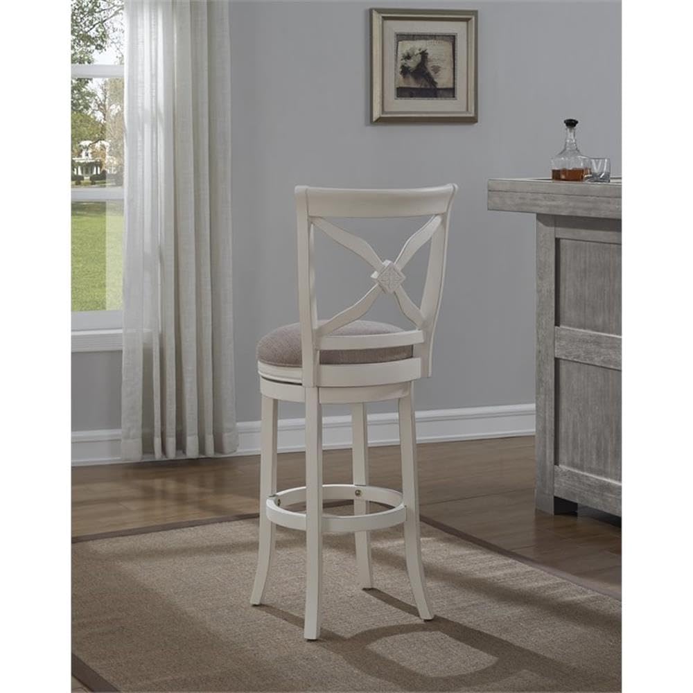 American Woodcrafters Accera Counter Stool - Solid Wood Bar Stool with Backrest for Kitchen Island, Breakfast Nook & Home Bar - Comfortable & Durable Dining Stool for Indoor Use