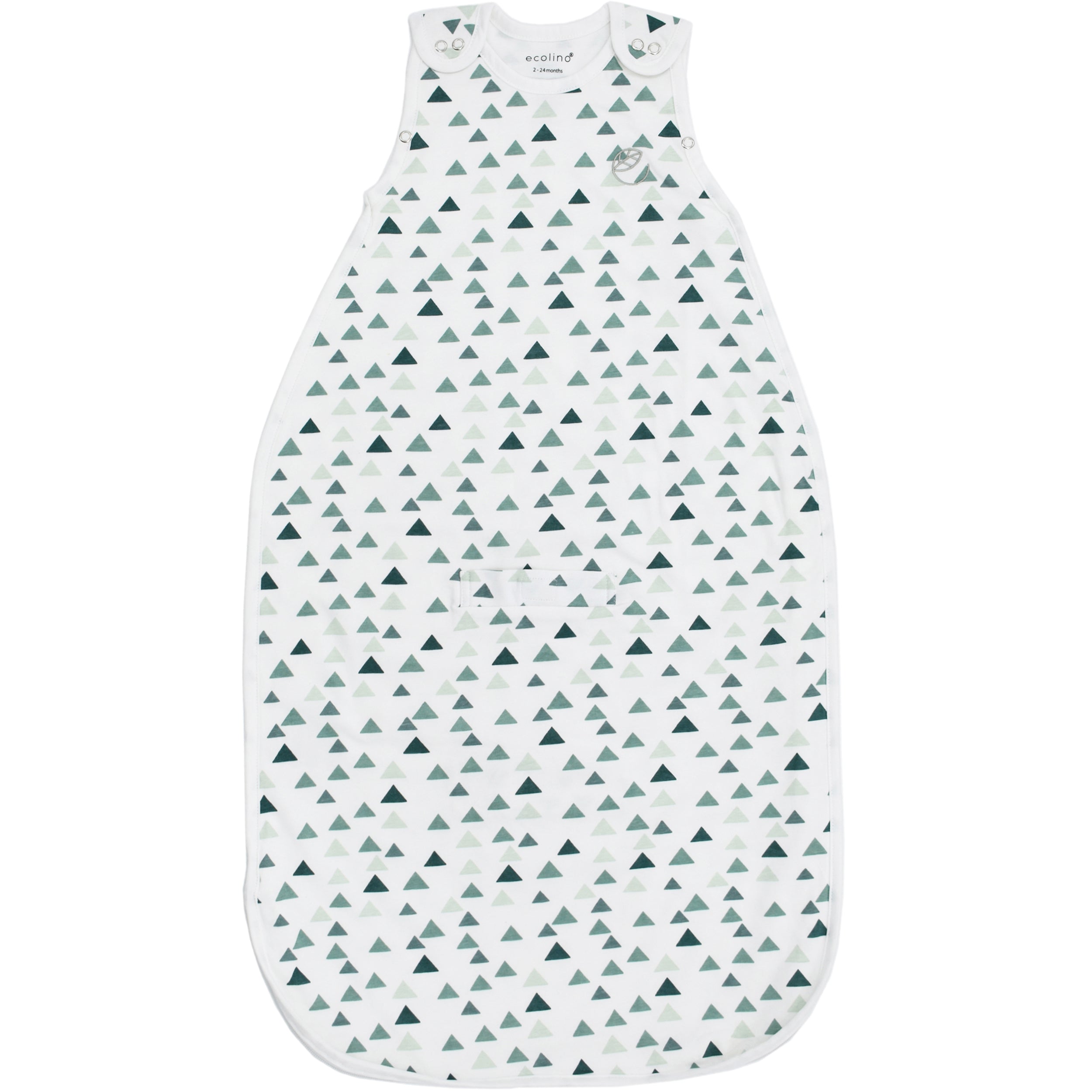 Ecolino® Adjustable Baby Sleep Sack - Organic Cotton Universal Size 2 Months to 2 Years - Triangle Design for Safe & Comfortable Sleep - Perfect for Nursery, Daycare & Travel
