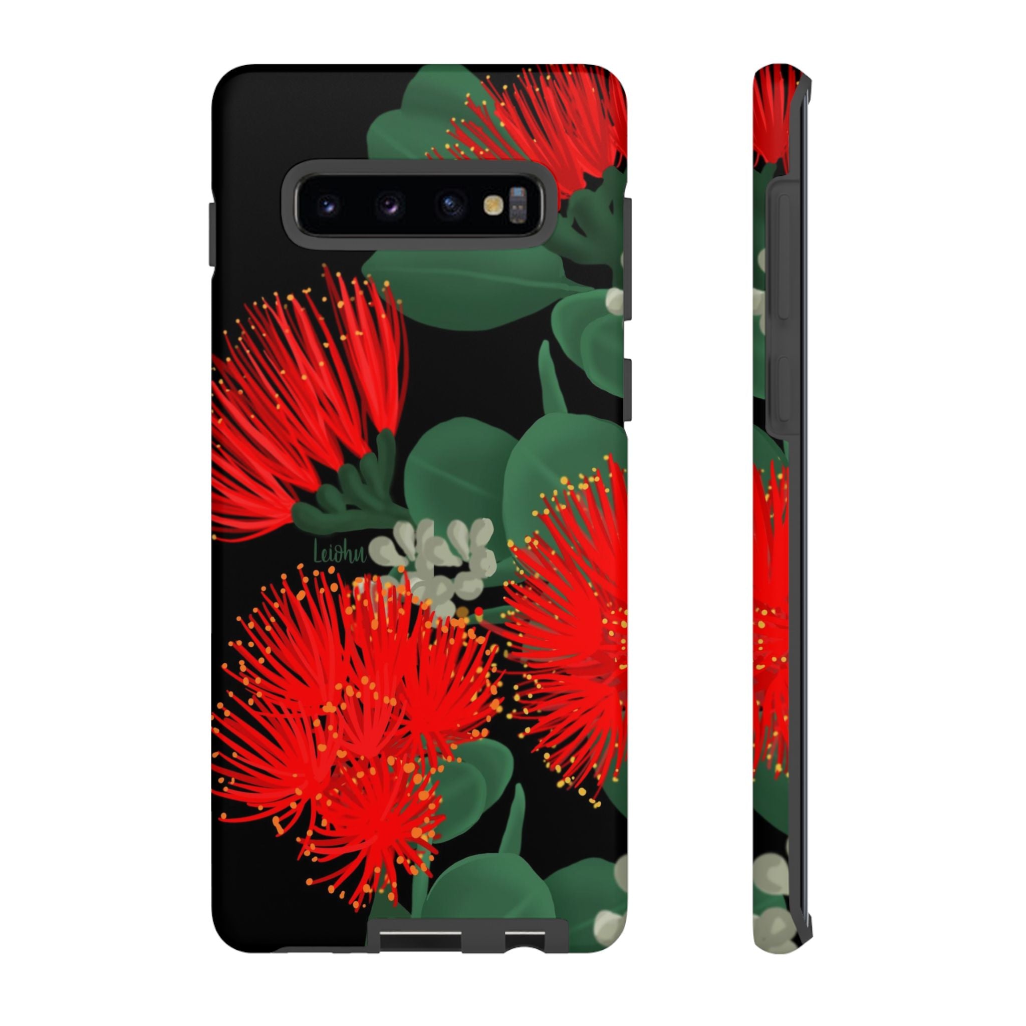 Samsung Galaxy Phone Case with 'Ōhi'a Lehua 'Ele'ele Hawaiian Flower Design - Durable Protective Cover for Everyday Use & Travel