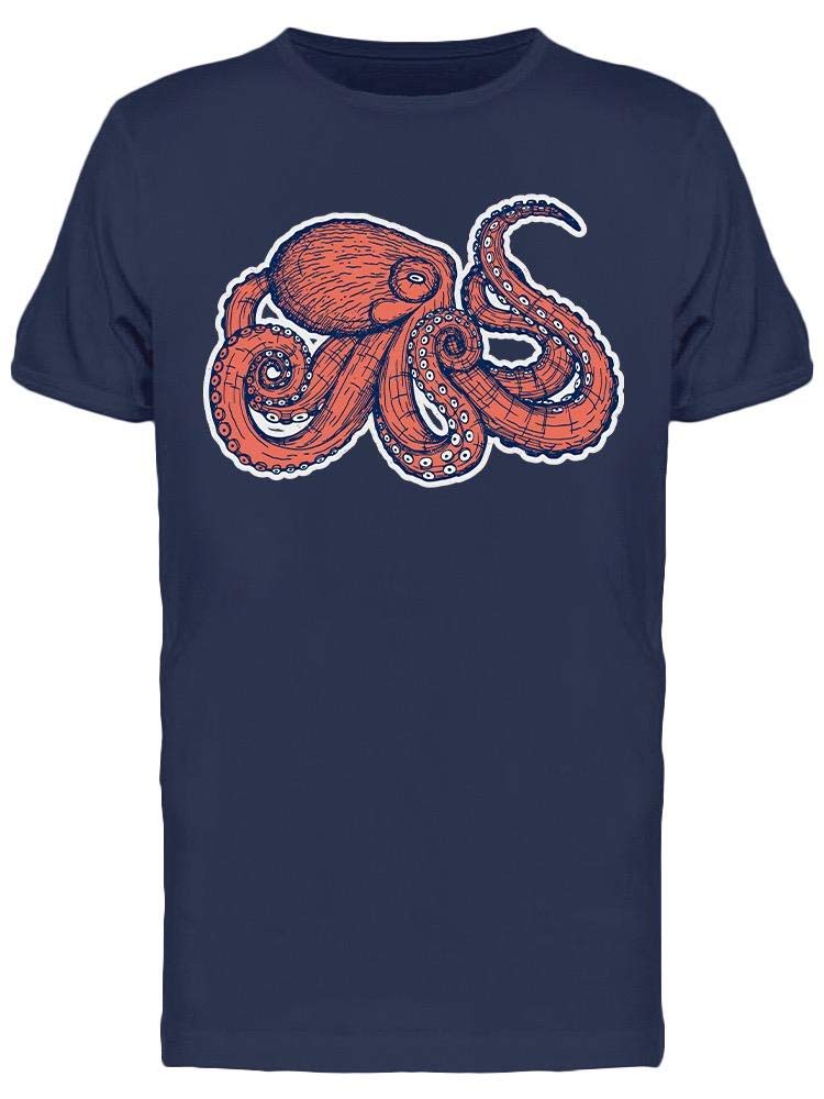 Red Octopus Graphic T-Shirt for Men - Soft Cotton Casual Tee for Everyday Wear, Street Style & Outdoor Activities