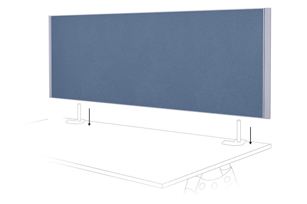 Silver Frame Desk Mounted Privacy Screen with Clamp Bracket - Perfect for Office, Home & Workspace Computer Monitor Privacy Protection