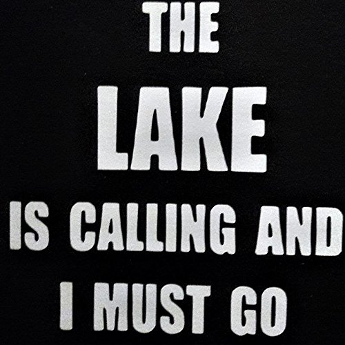 The Lake is Calling I Must Go Fishing Camping Vinyl Decal Sticker - White - 5.25