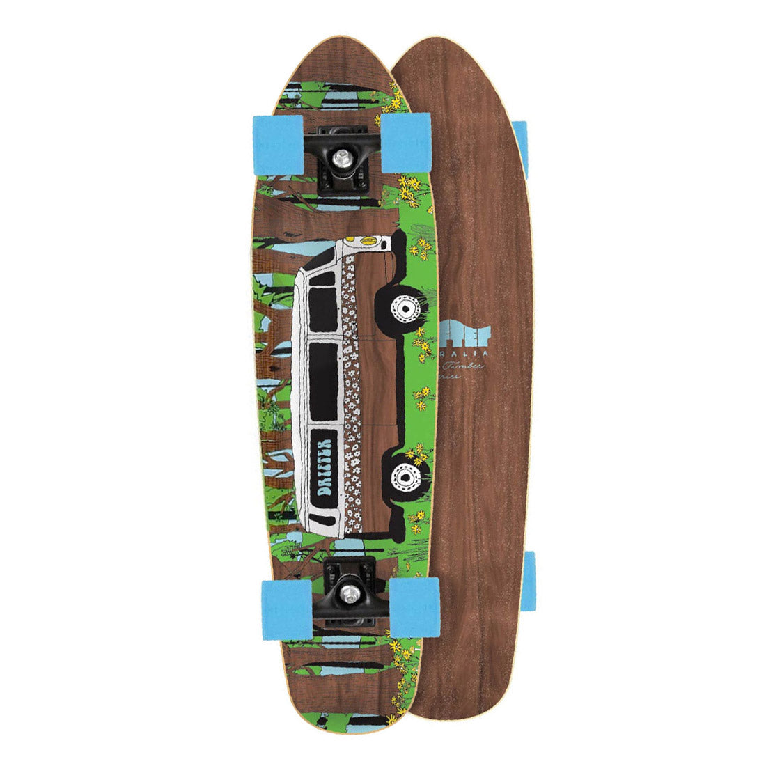 Drifter Nugget 29 CTS Kombi Complete Skateboard - Blue | Premium Cruiser Board for Commuting & Street Skating