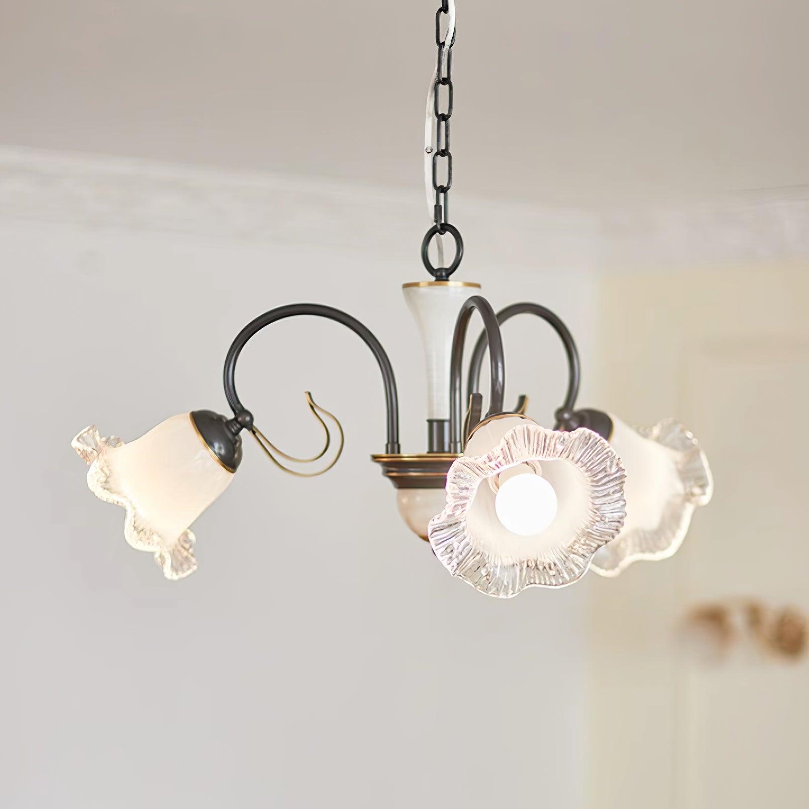 Elegant Luce Black Chandelier - Modern Crystal Ceiling Light Fixture for Dining Room, Bedroom & Living Room Decor