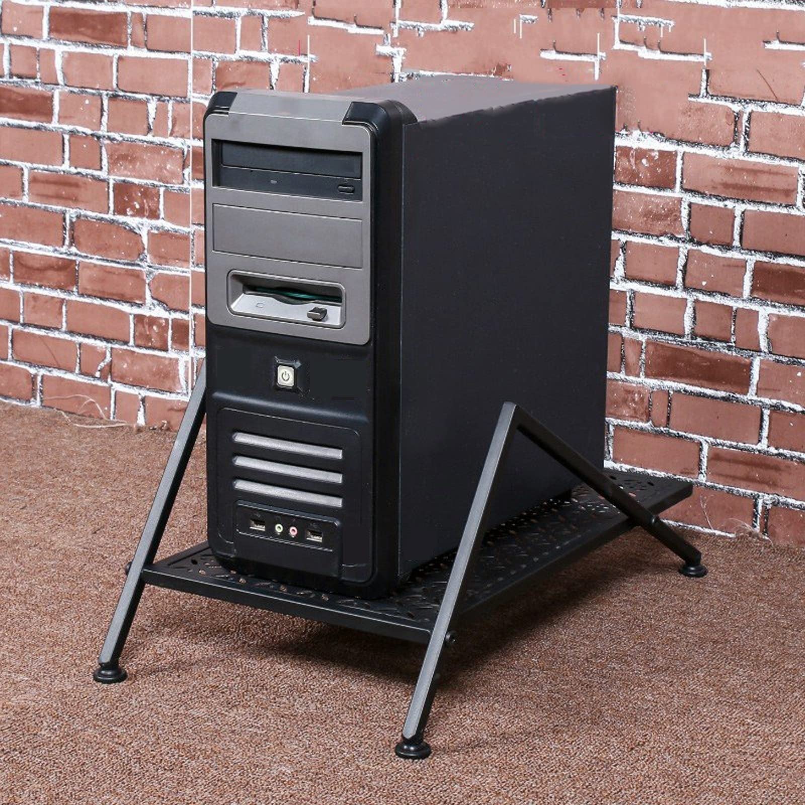 VIORED CPU Stand - Heavy Duty Desktop PC Case Holder with Side Metal Bracket | Computer Tower Storage Rack | Space-Saving Home & Office Organization Solution | Perfect for Gaming Setups & Workstations
