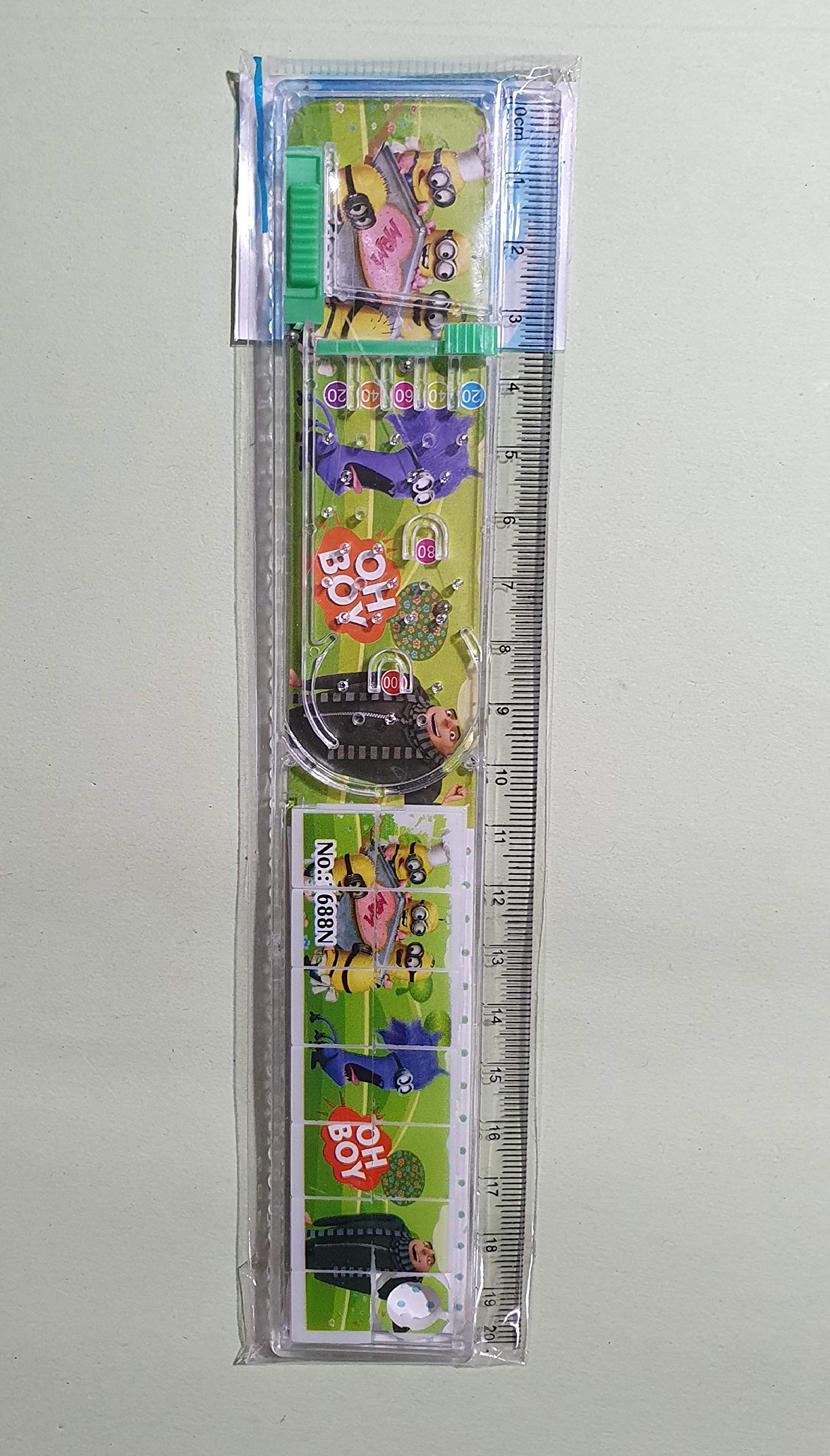 Aagaj® 20cm Multi-Function Long Scale with Ball Game & Puzzle - Pack of 3 | Perfect for School Kids, Birthday Return Gifts, Math Learning & Classroom Activities