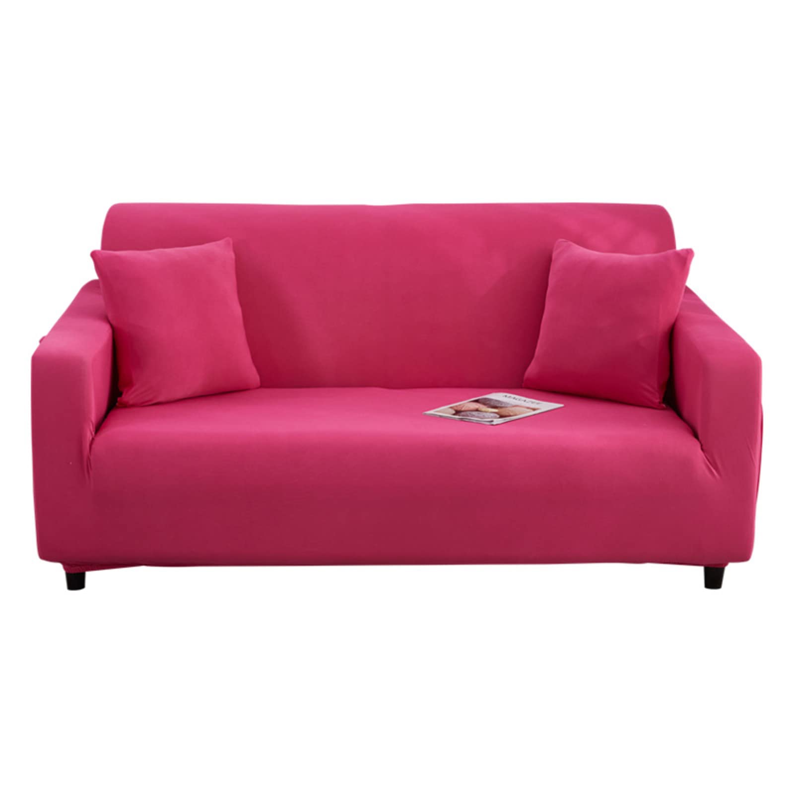 Washable Sofa Slipcover - Comfortable Solid Color Furniture Protector for Pets & Kids | XXL 5-Seater Sofa Cover with Ties | Indoor Living Room Home Decor | Durable, Stylish & Easy to Clean