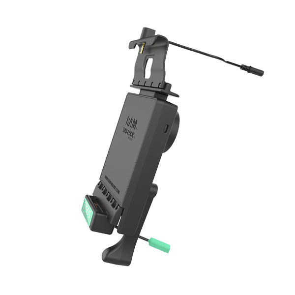 GDS™ Samsung Tab A 8.0 (2017) Car Mount Holder with Audio Cable - Secure Vehicle Dock for GPS Navigation & Music Playback - RAM GDS DOCKL V2 SAM35 AUD1U - Perfect for Truck, Taxi, and Fleet Management Use