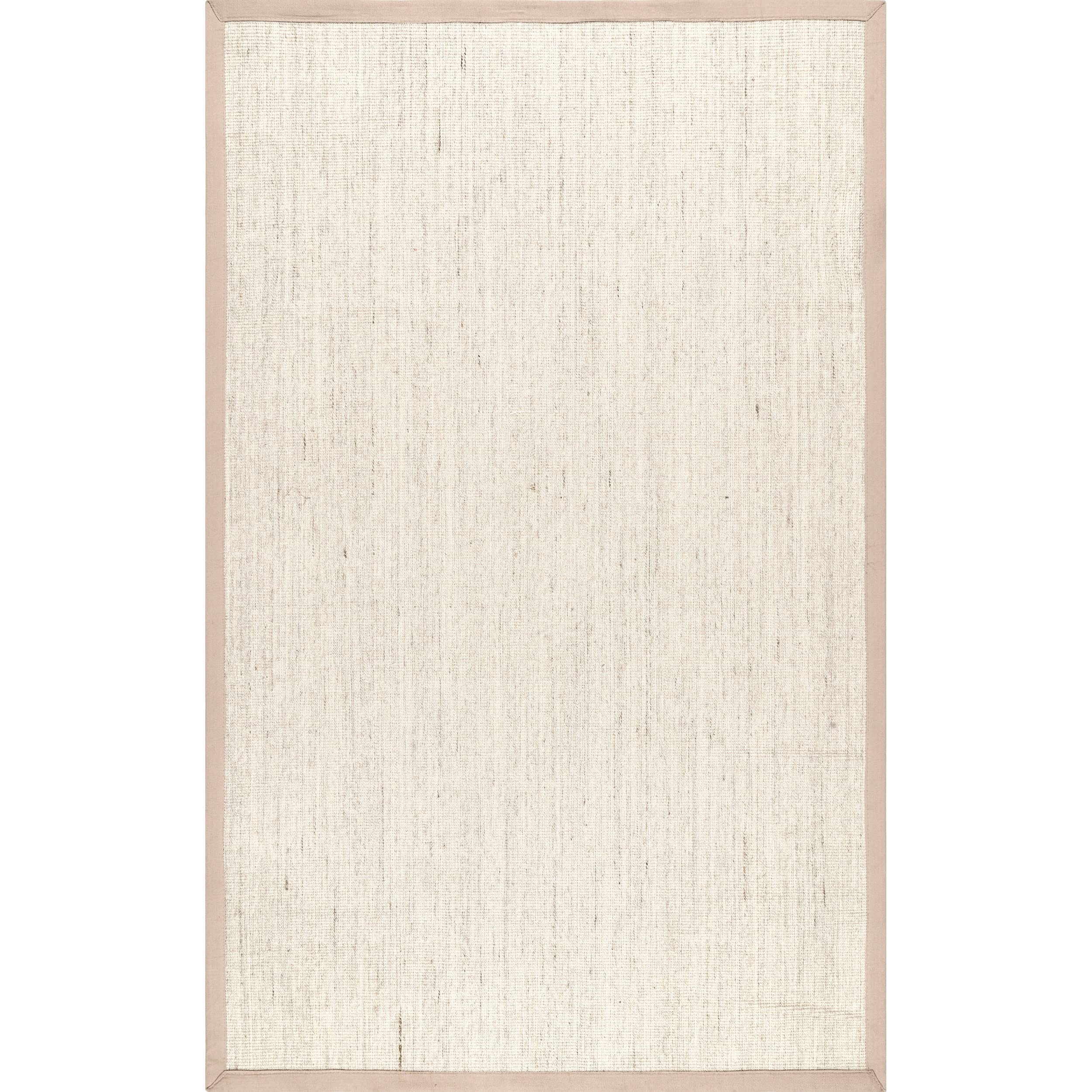 nuLOOM Bordered Maryjo Sisal Accent Rug 3x5 Feet, Natural Beige - Perfect for Living Room, Bedroom & Entryway Decor