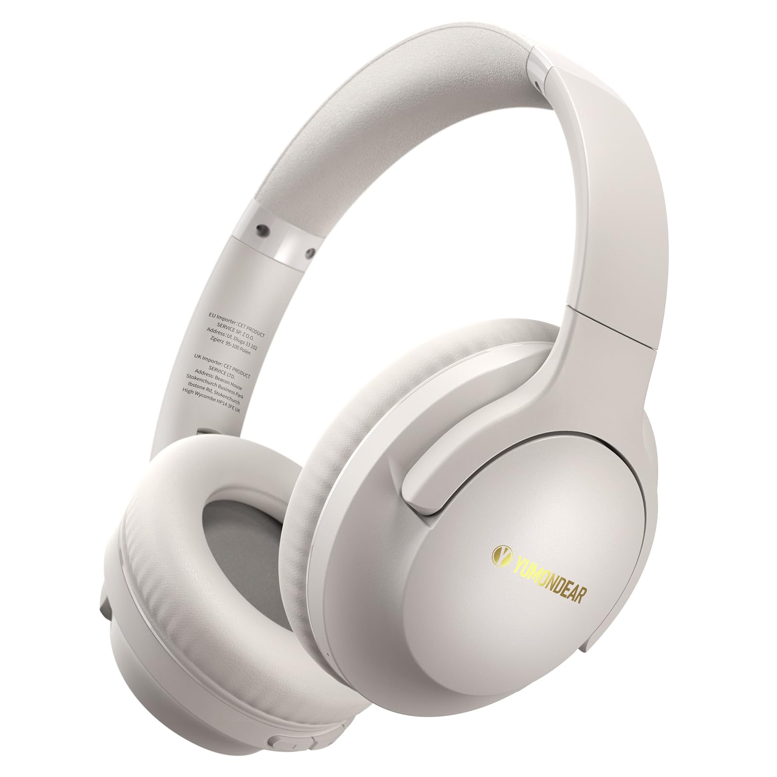 Wireless Bluetooth Over-Ear Headphones with 80H Playtime, HiFi Stereo, Deep Bass & Built-in Mic - 3 EQ Modes, Foldable Design for iPhone, PC, Travel, Workout & Home Office (Light Gray) - Perfect for Commuting, Gaming & Music Lovers