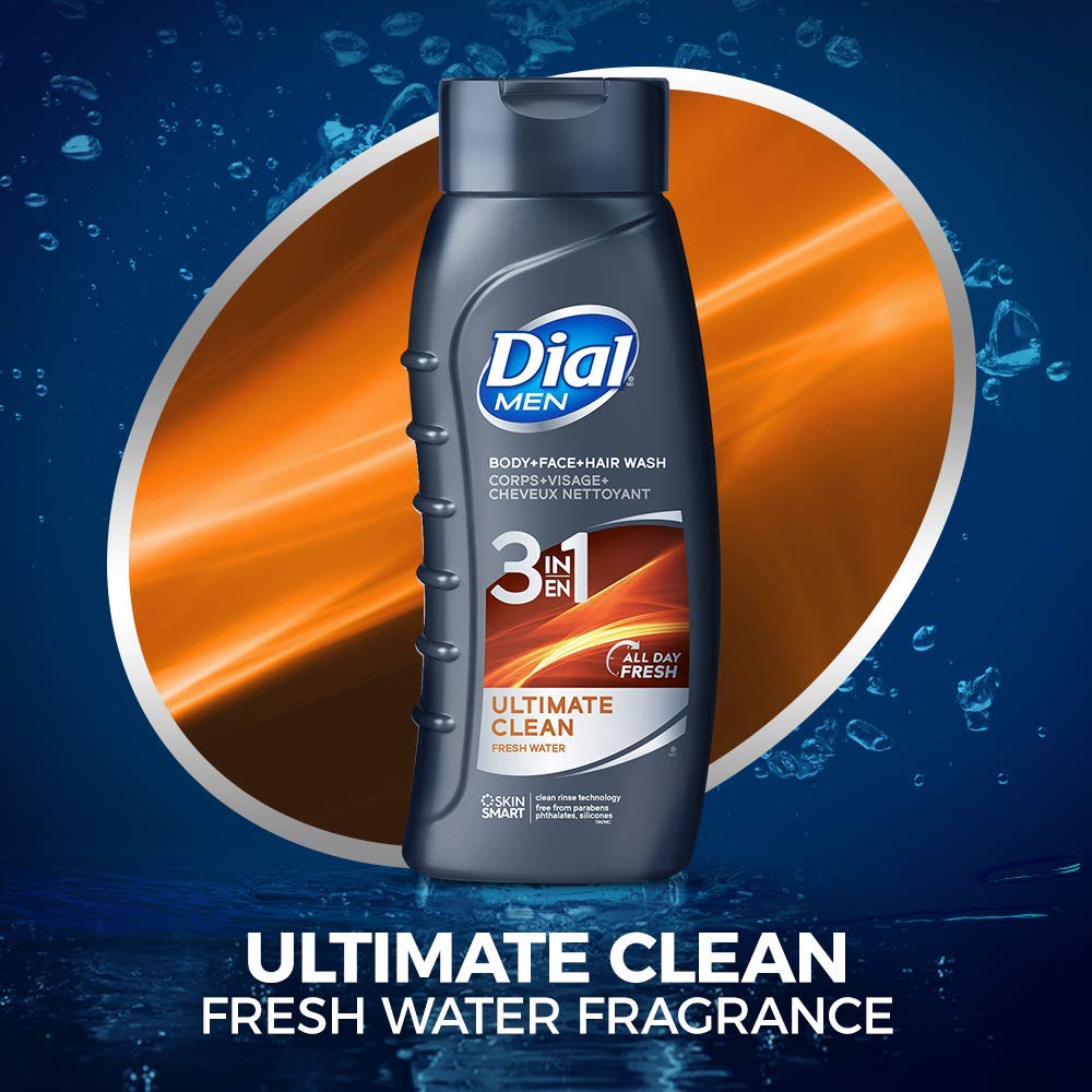 Dial for Men 2-in-1 Hair & Body Wash, 16 Fl Oz (Pack of 2) - Refreshing Shower Gel for Gym, Travel & Daily Use - Hydrating Formula for Men's Skin & Hair Care
