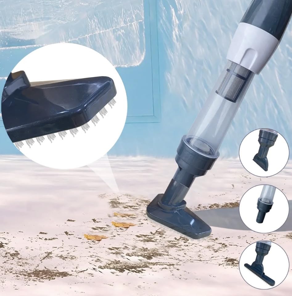 **Cordless Rechargeable Pool Vacuum Cleaner - Lightweight Handheld Spa & Hot Tub Cleaner for Small Pools, Intex Pools - Blue | Perfect for Quick Cleaning & Maintenance**