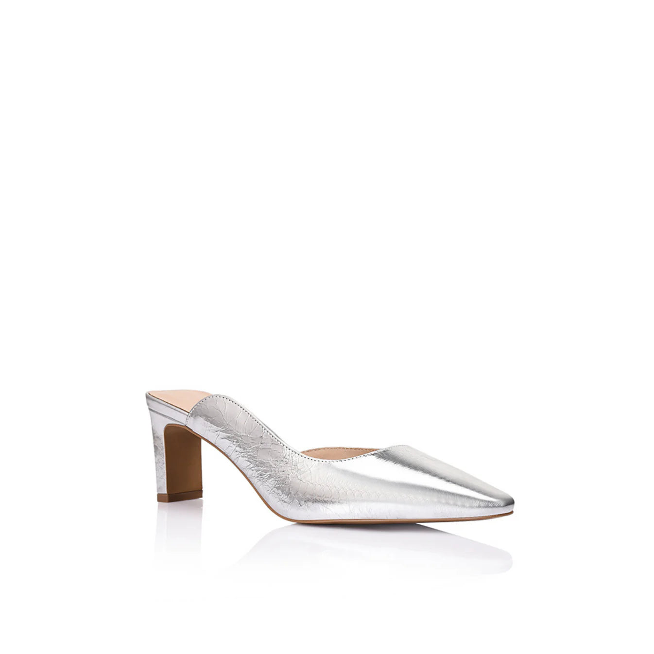 Di Mule Silver Metallic Women's Fashion Slides - Perfect for Beach, Pool, and Summer Outfits