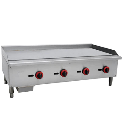 Cookline CGG 48M 48-Inch Commercial Gas Griddle - 120,000 BTU Countertop Griddle with Manual Controls - Perfect for Restaurants, Diners & Food Trucks