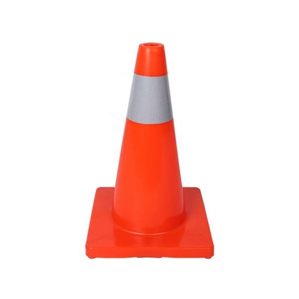 18-Inch Reflective Traffic Safety Cone - High Visibility Road Construction Cone for Parking, Work Zones & Emergency Scenes