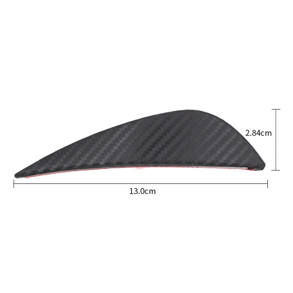 Zcargel Universal Carbon Fiber Front Bumper Spoiler Canards, Air Knife, Crash Plate, Lip Chin Spoiler, Splitter, Wrap Angle Protector for Enhanced Aerodynamics and Style in Racing & Street Driving