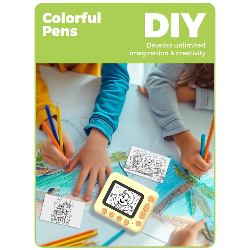 Andoer Kids Instant Print Camera - 1080P HD 2.4