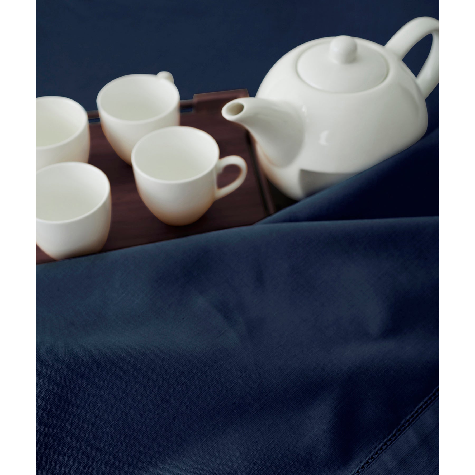 Premium Cotton Linen Hemstitch Tablecloth - Elegant Dining Table Cover for Home Decor, Parties & Special Occasions