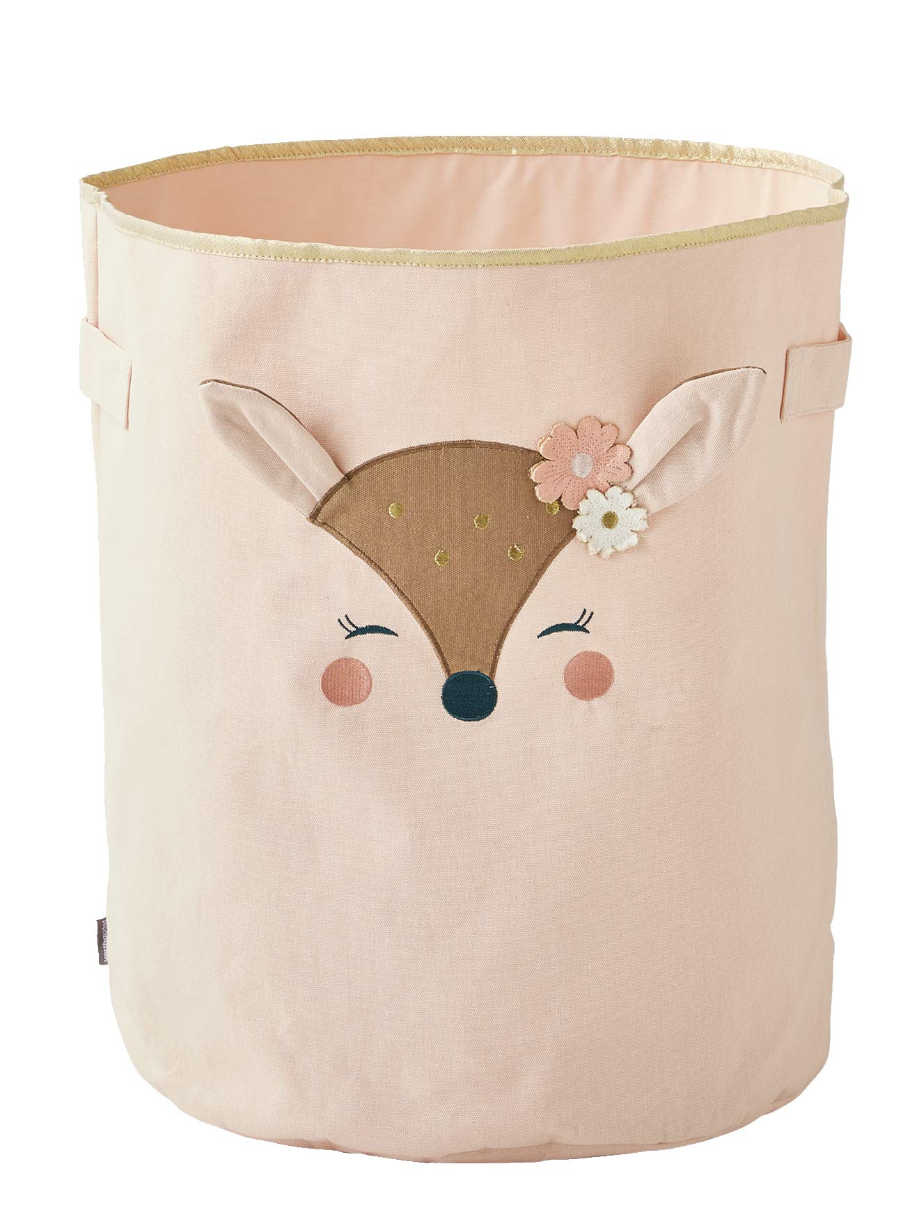 VERTBAUDET Extra Large Pink Deer Storage Basket - Perfect for Nursery, Kids Room, and Home Organization