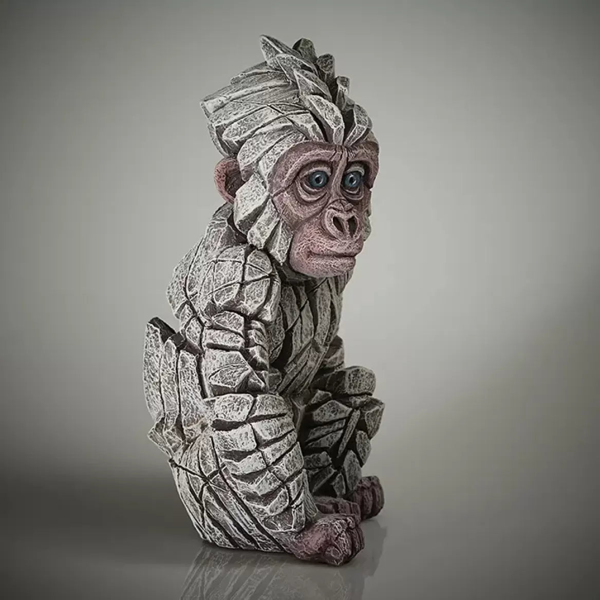 Edge Sculpture Baby Gorilla Snowflake - Unique Handmade Home Decor for Nursery, Living Room & Office | Perfect Gift for Animal Lovers & Winter Theme Decorations