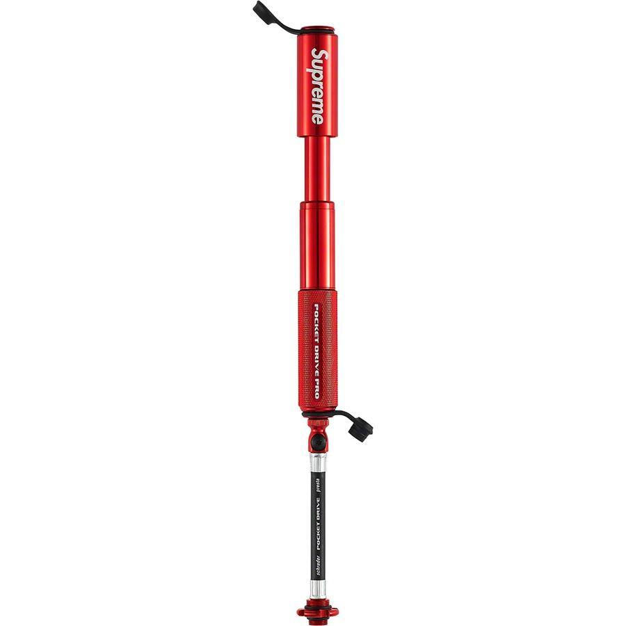 SUPREME 21SS X LEZYNE POCKET DRIVE PRO Bike Pump - Portable High Pressure Mini Bicycle Tire Inflator for Road & Mountain Bikes - Perfect for Cycling, Commuting & Emergency Repairs
