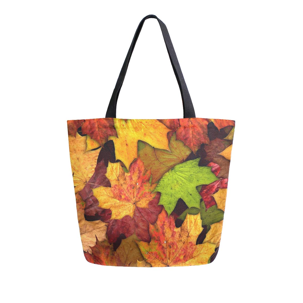 Naanle Maple Canvas Tote Bag - Large Women's Casual Shoulder Handbag, Reusable Heavy Duty Cotton Shopping Bag for Groceries, Beach, Work & Travel | Eco-Friendly Multipurpose Bag for Outdoors, Picnics & Daily Use