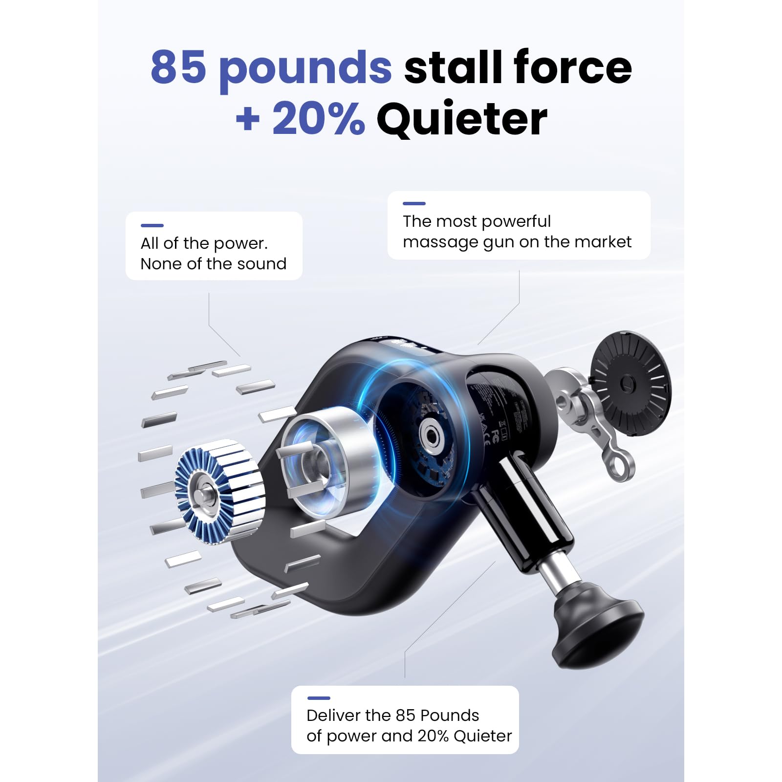 BOB AND BRAD D6 Pro Deep Tissue Massage Gun - 16mm Amplitude Percussion Therapy Device, Professional Muscle Massager for Athletes & Recovery, Ultra Quiet Electric Handheld Massager for Men & Women - Perfect for Post-Workout, Back Pain Relief & Relaxation at Home/Gym/Travel