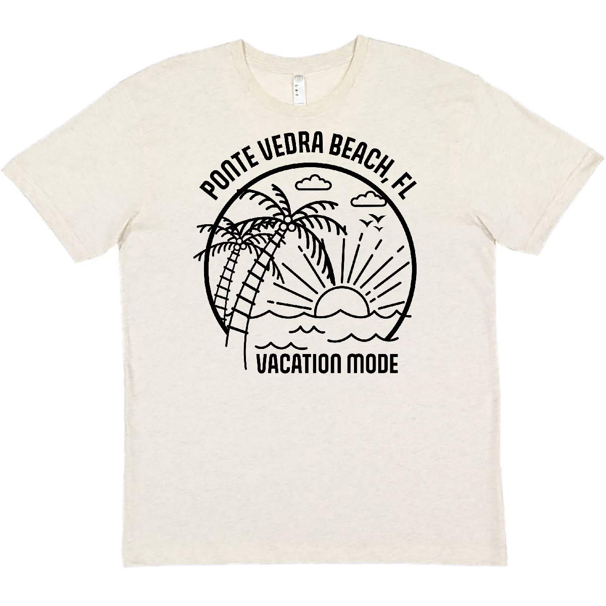 Inktastic Summer Vacation Mode Ponte Vedra Beach Florida Graphic T-Shirt - Casual Comfort Wear for Beach Trips & Florida Getaways