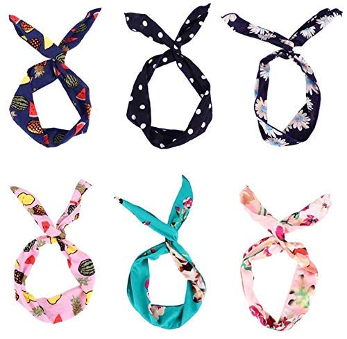 Shivarth Women's Chiffon Flower Hair Scrunchies - 6 Pack Colorful Hair Bows & Ponytail Holders for Women & Girls - Perfect for School, Work, Parties & Everyday Fashion Accessories