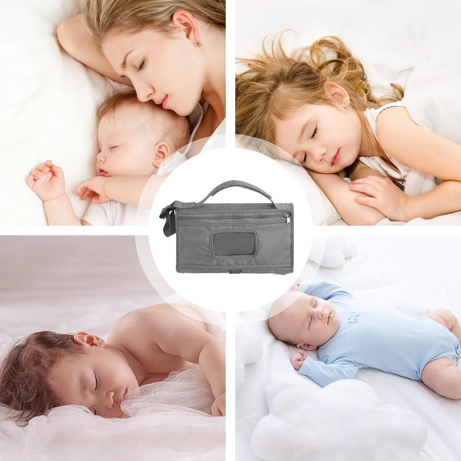 Portable Waterproof Diaper Changing Pad with Pockets - Travel Baby Changing Mat for Toddlers & Infants - Soft Pee-Proof Bed Pad Cover - Ideal for Nursery, Daycare, and On-the-Go Diaper Changes