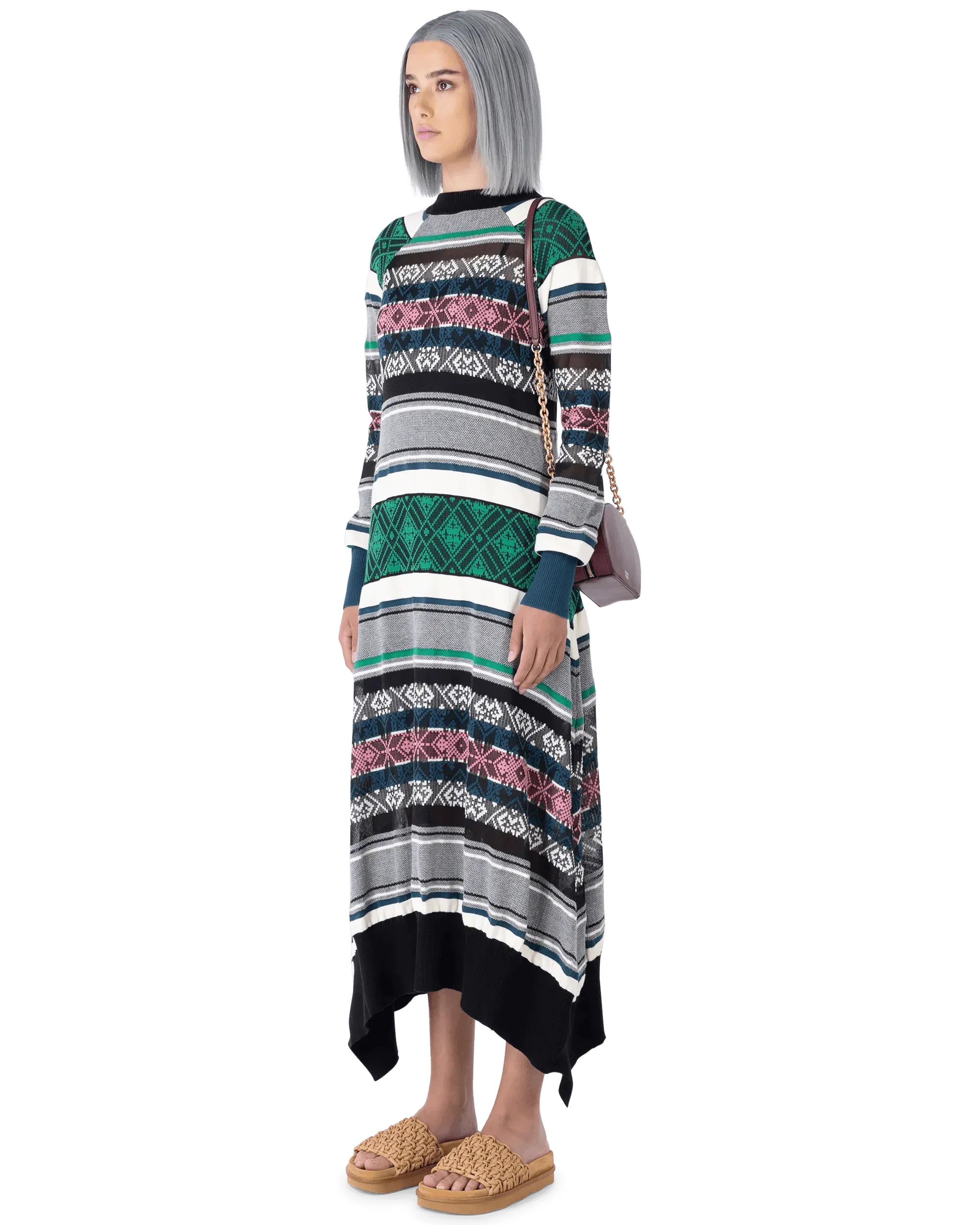Stylish Jacquard Knit Sweater Dress for Women | Cozy Winter Fashion | Perfect for Office, Date Night & Holiday Parties