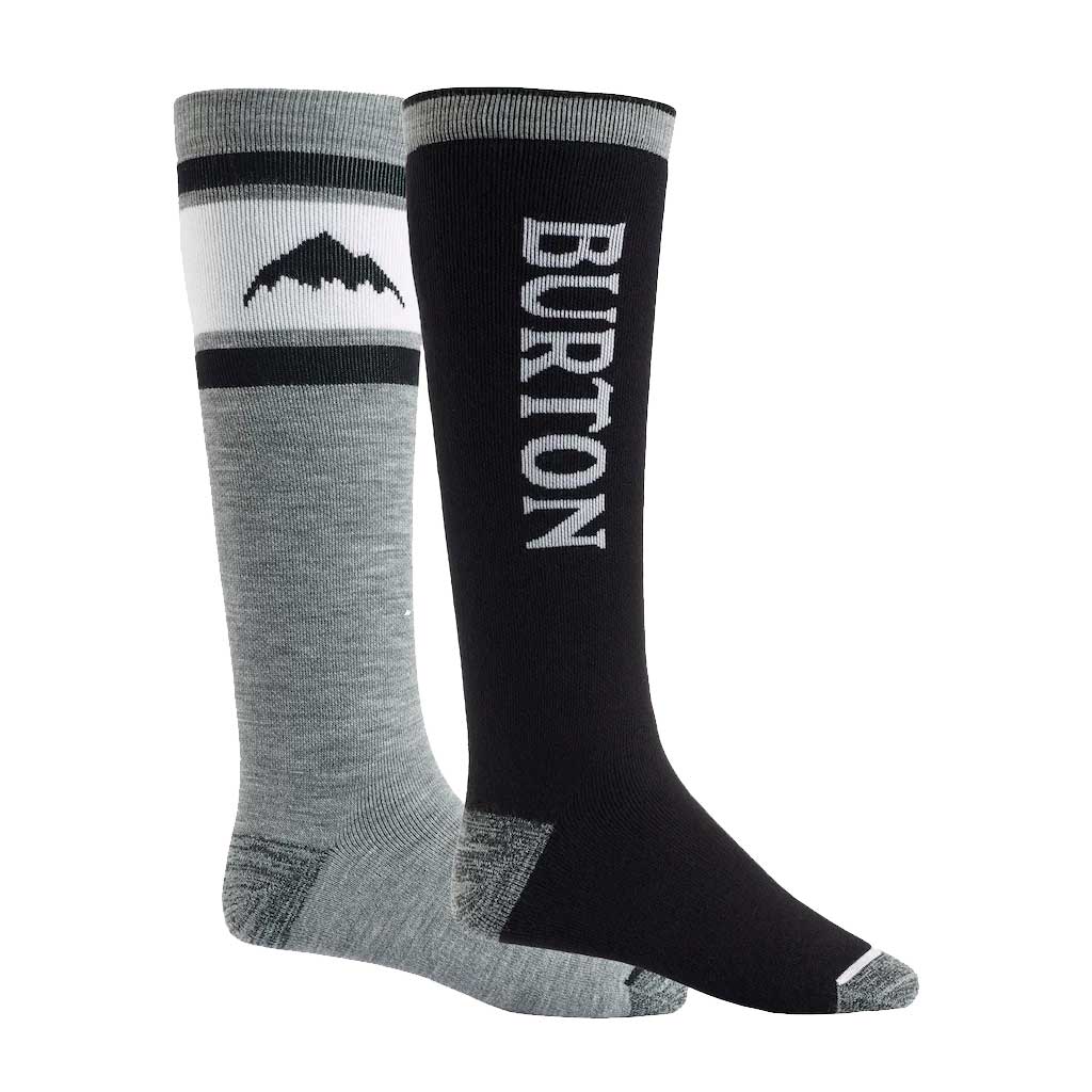 Burton 23/24 Weekend Midweight 2-Pack Socks - True Black - Comfortable Hiking & Casual Wear for Men & Women
