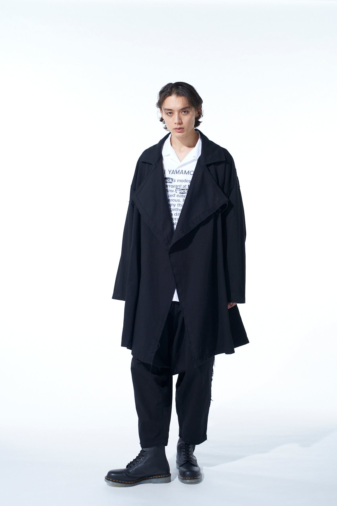 COTTON DRILL CUT OUT DRAPE COAT - Women's Fashion Outerwear for Spring & Fall | Perfect for Office, Date Night & Casual Outings