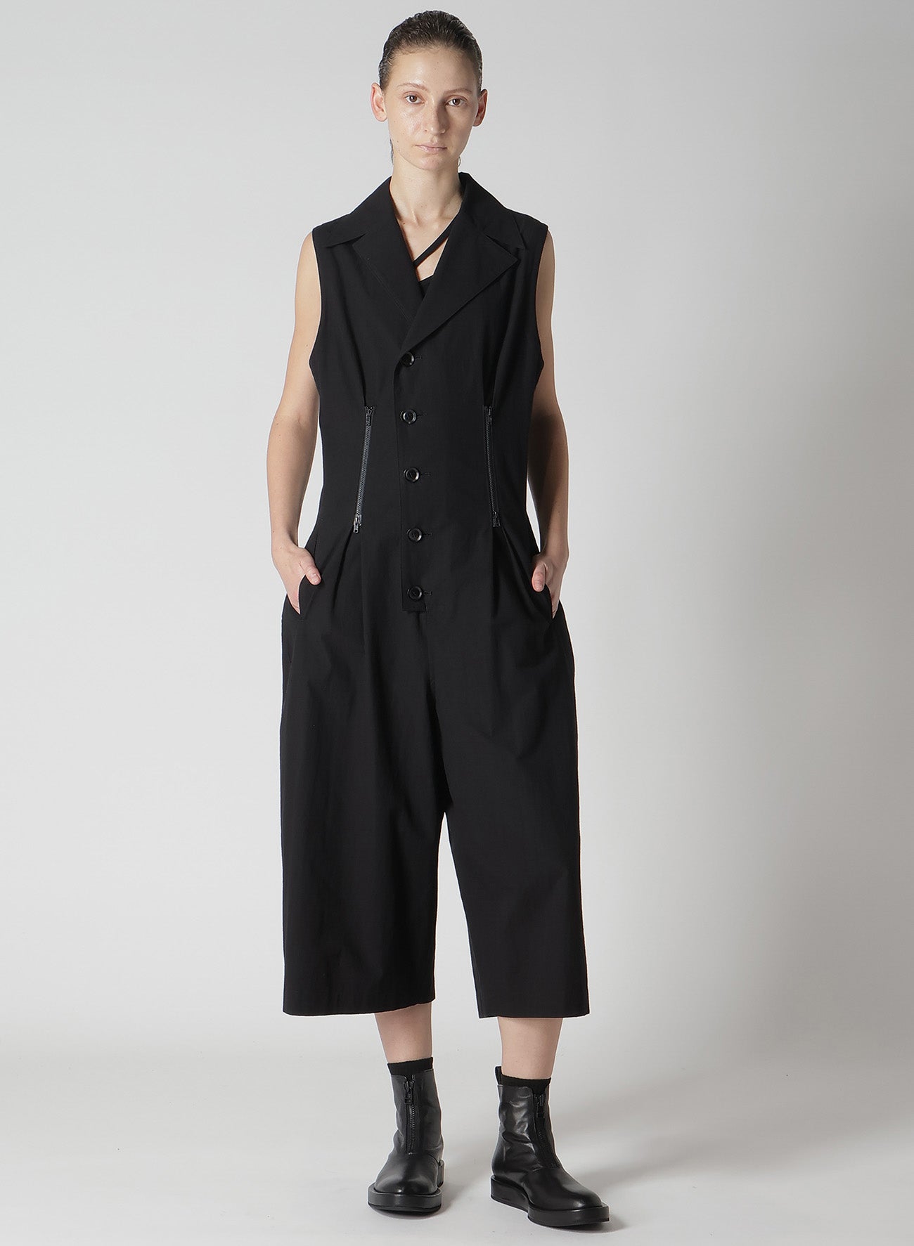 Women's Cotton Linen Zip Front Tucked Jumpsuit | Casual Summer Romper for Beach, Travel & Everyday Wear