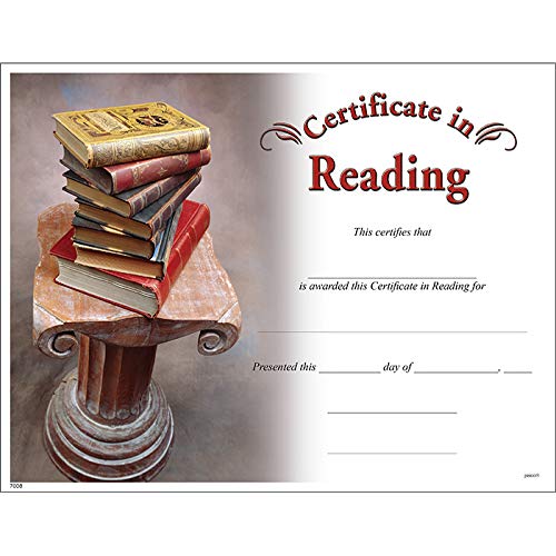Jones School Supply - Set of 500 Reading Achievement Certificates with Photo Space - Award Certificates for Students, Teachers & Classroom Rewards - Perfect for Literacy Programs, Reading Challenges & End-of-Year Awards