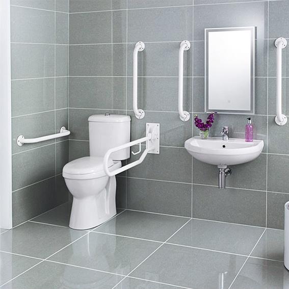 ABS Bathroom Grab Bar for Elderly & Disabled - Non-Slip Shower Safety Handle - ADA Compliant Toilet Support Rail for Seniors (Perfect for Bathroom, Shower, and Toilet Safety)