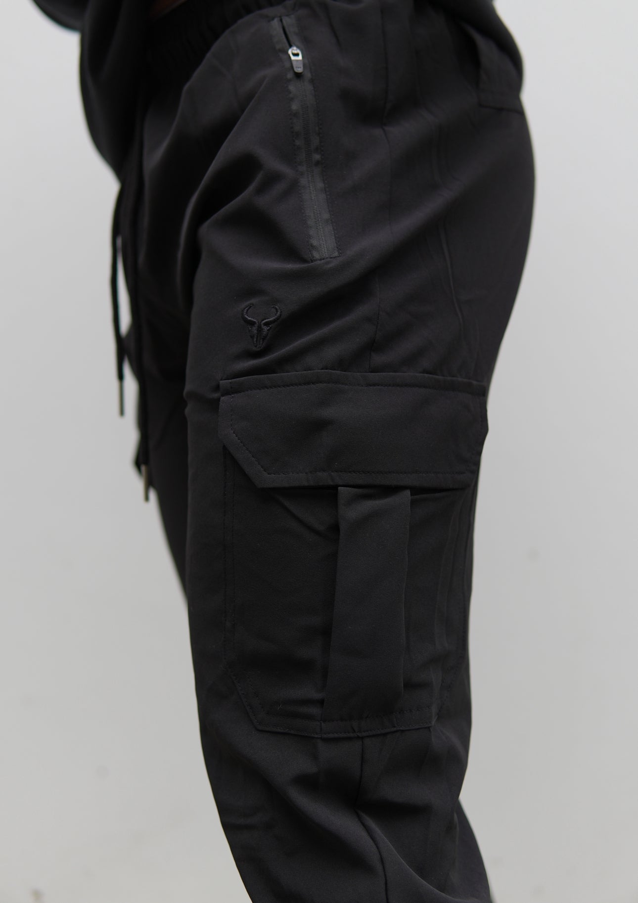 Cerus Black Core Cargo Jogger Pants for Men - Stylish Utility Joggers with Multiple Pockets | Perfect for Casual Wear, Workout & Outdoor Activities