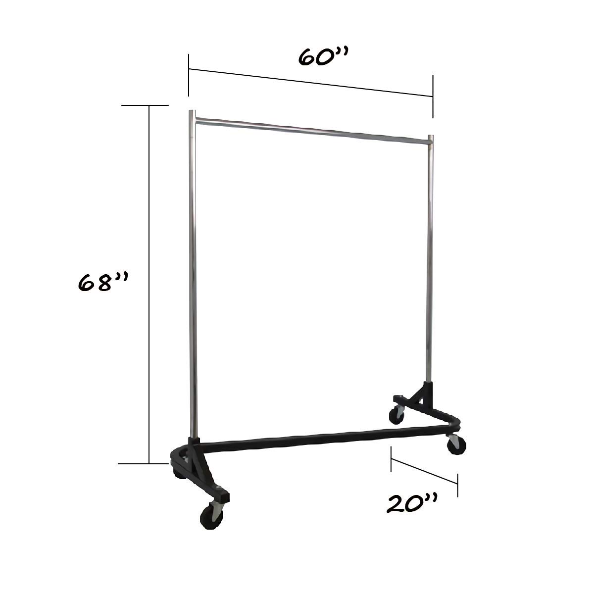 Heavy Duty Rolling Garment Rack - Commercial Grade Knock Down Clothing Rack with Durable Square Tubing for Home, Retail Store Display & Closet Organization - Perfect for Boutiques, Laundry Rooms & Event Merchandising