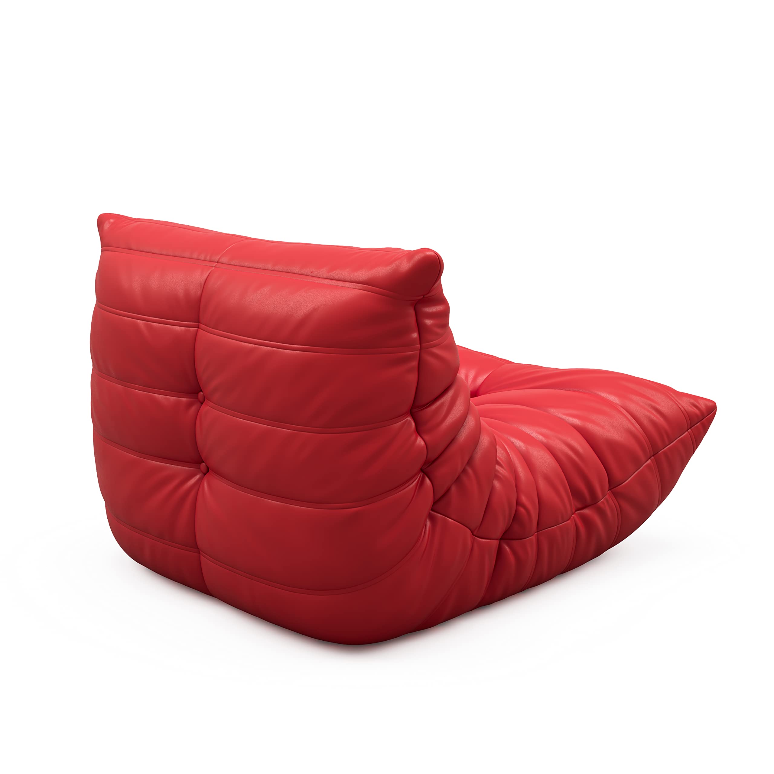 Fireside Chair - Soft Faux Leather Lounge Chair & Lazy Floor Sofa | Accent Bean Bag Couch for Living Room, Bedroom, Office | Perfect for Reading Nook, Meditation Corner & Small Space Relaxation