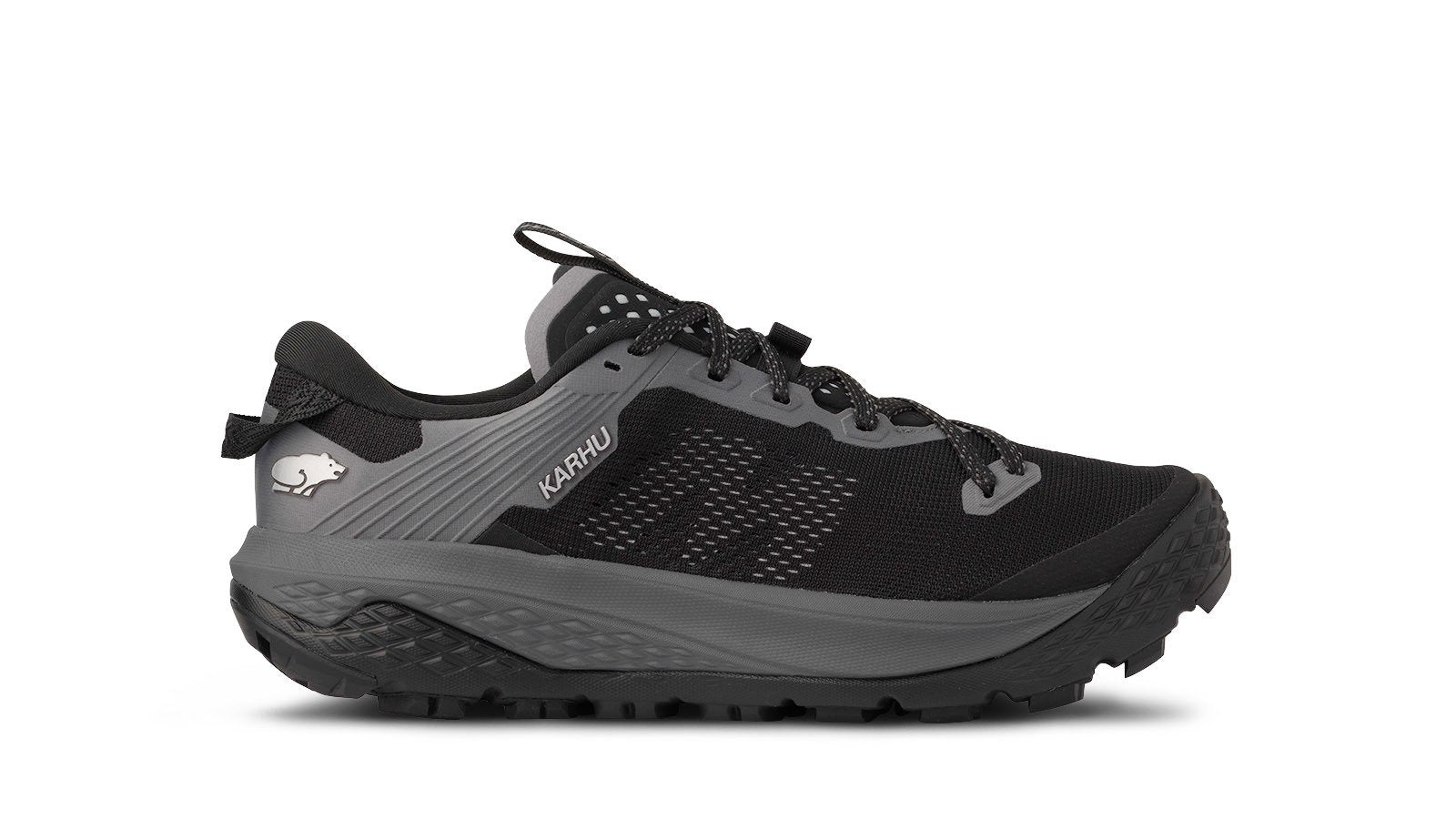 Men's IKONI Trail Running Shoes - Black / Black | Lightweight & Durable for Hiking, Jogging & Outdoor Adventures