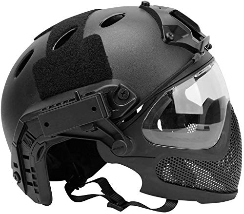 Tactical Airsoft Fast Helmet F22 - Full Face Protection with Detachable Mask & Goggles for Airsoft, Paintball, and Outdoor Sports | Military Style Safety Gear