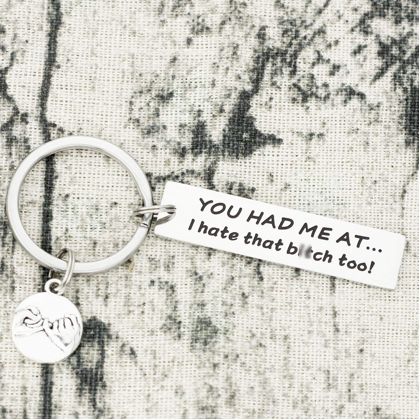 Funny BFF Keychains for Women - Best Friend Jewelry Gifts for Besties, Female Friendship Keychains, Perfect for Birthdays, Anniversaries, and Everyday Carry