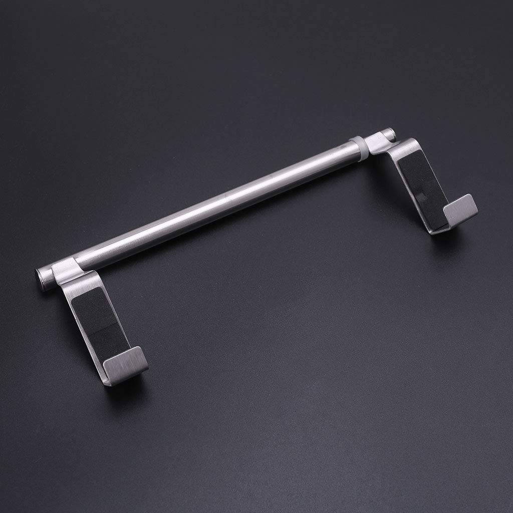SOFEA Extendable Over Door Towel Rack - Stainless Steel Hanging Holder for Bathroom, Kitchen, Hotel & Cabinet - Space Saving Storage Solution for Towels, Robes & Clothes