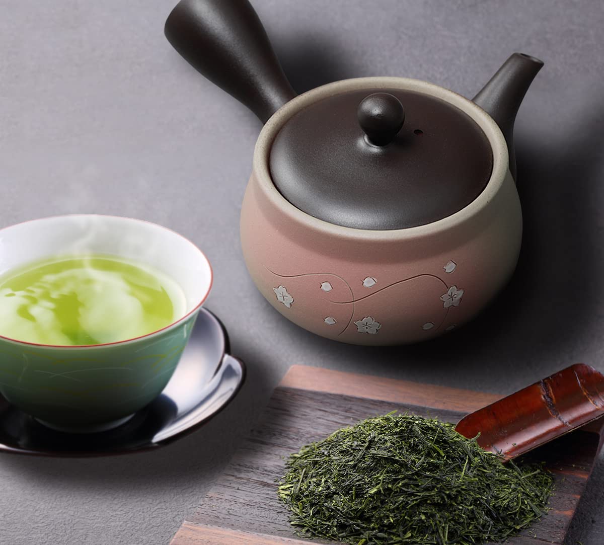 Premium Japanese Green Tea Set - Gyokuro & Gokuzyo Aracha Loose Leaf Teas with Tokoname Kyusu Teapot | 3-Piece Authentic Japanese Tea Collection | Perfect Gift for Tea Lovers & Zen Tea Ceremonies