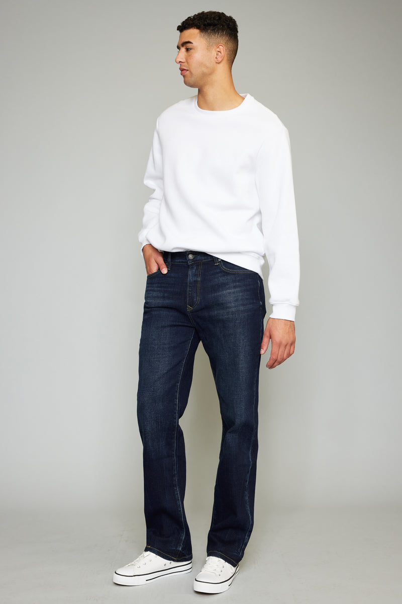 Joey Dark Straight Jeans for Men - Classic Slim Fit Denim Pants | Perfect for Casual Wear, Office & Night Out